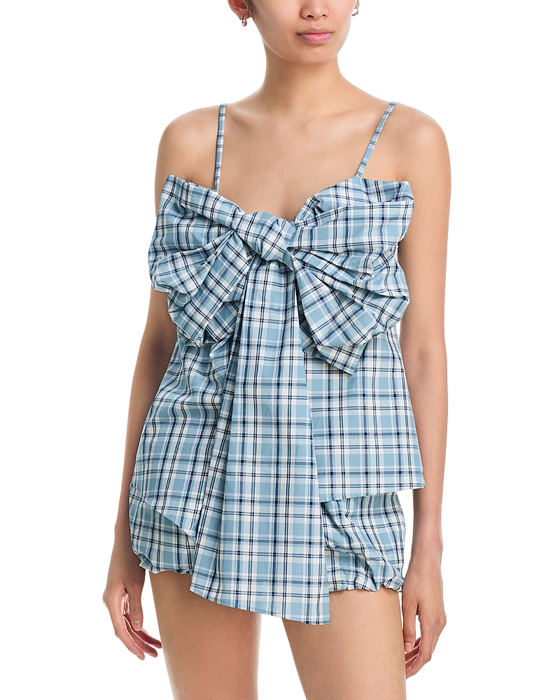 Acne Studios Plaid Bow Top