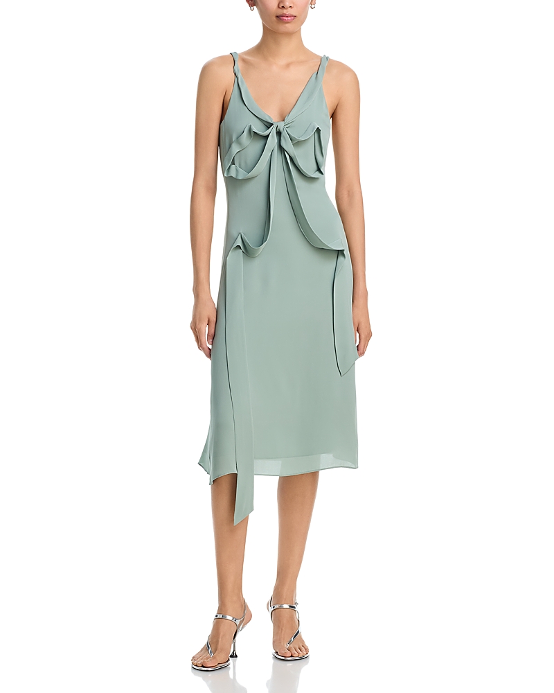 Acne Studios Silk Midi Bow Dress
