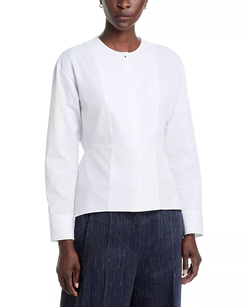 Hugo Boss Peplum Collarless Top