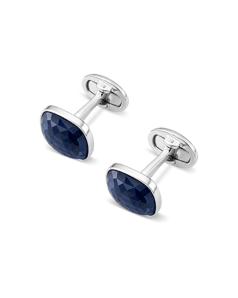 Jan Leslie Sapphire Square Sterling Cufflinks
