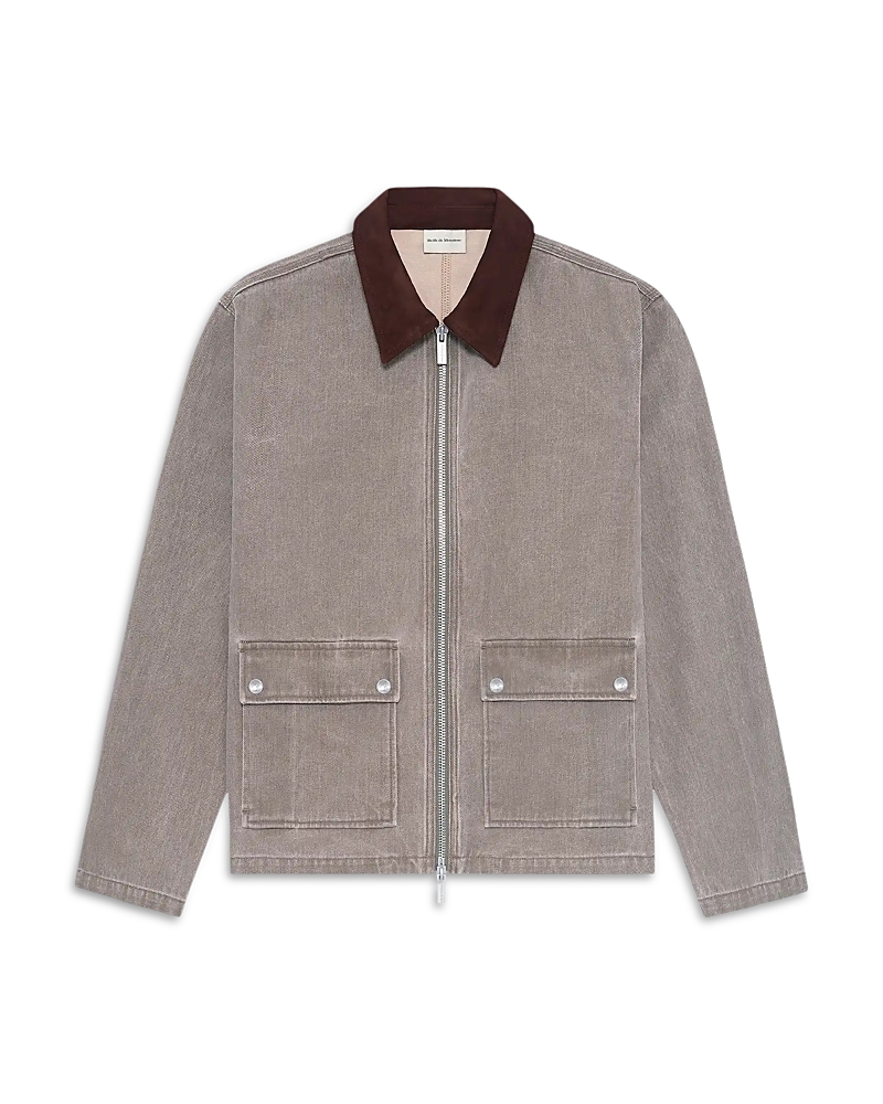 Drole De Monsieur Washed Zip Denim Jacket