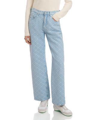 Monogram Baggy Jeans in Denim