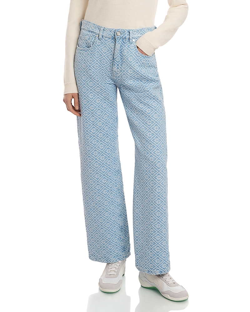 Casablanca Monogram Baggy Jeans in Denim