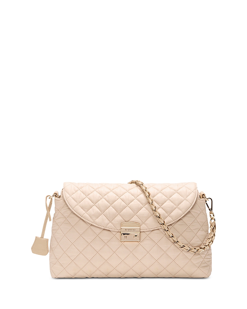 Mz Wallace Crosby Lock Medium Quilted Nylon Shoulder Bag