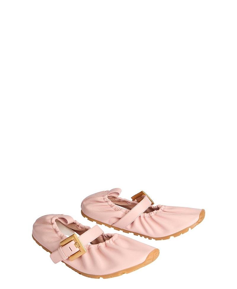 Balmain Women's Anthem Smooth Leather Ballet Flats