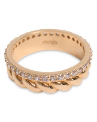 Twisted Cubic Zirconia Ring
