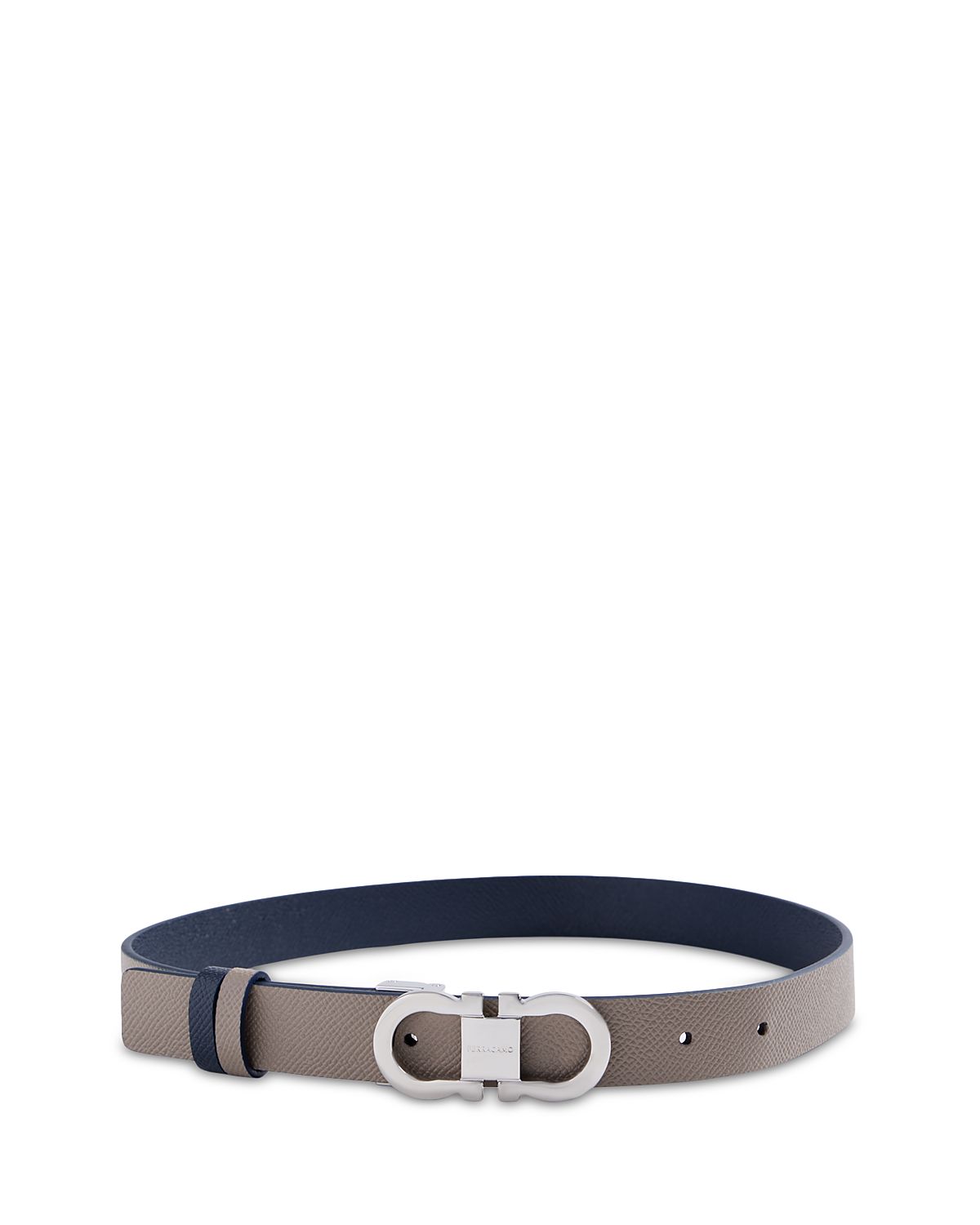 Ferragamo Women's Double Gancini Reversible Leather Belt