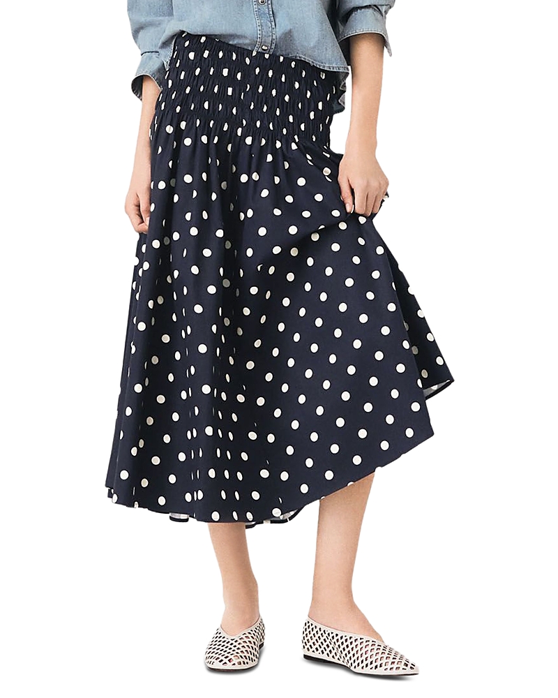 Maje Long Cotton Skirt