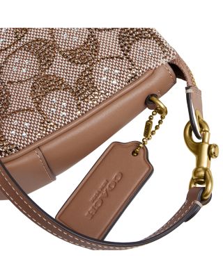 COACH Plaza Mini Crystal Signature Jacquard Shoulder Bag