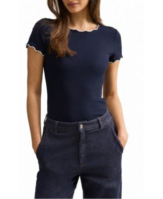 Ever New Women's Rebecca Scallop Trim T-Shirt
