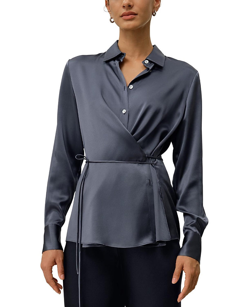 Lilysilk Women's Convertible Silk Charmeuse Shirt