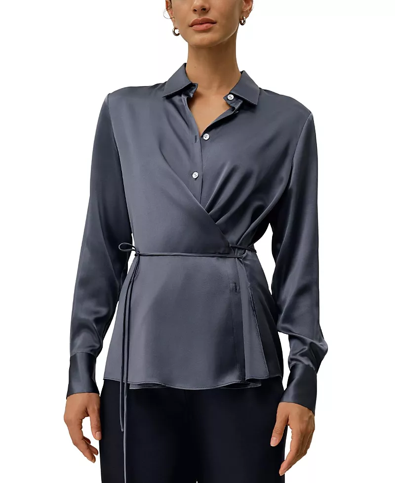 Lilysilk Women's Convertible Silk Charmeuse Shirt