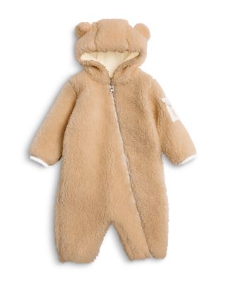 Moncler Unisex Hooded Romper - Baby In Brown