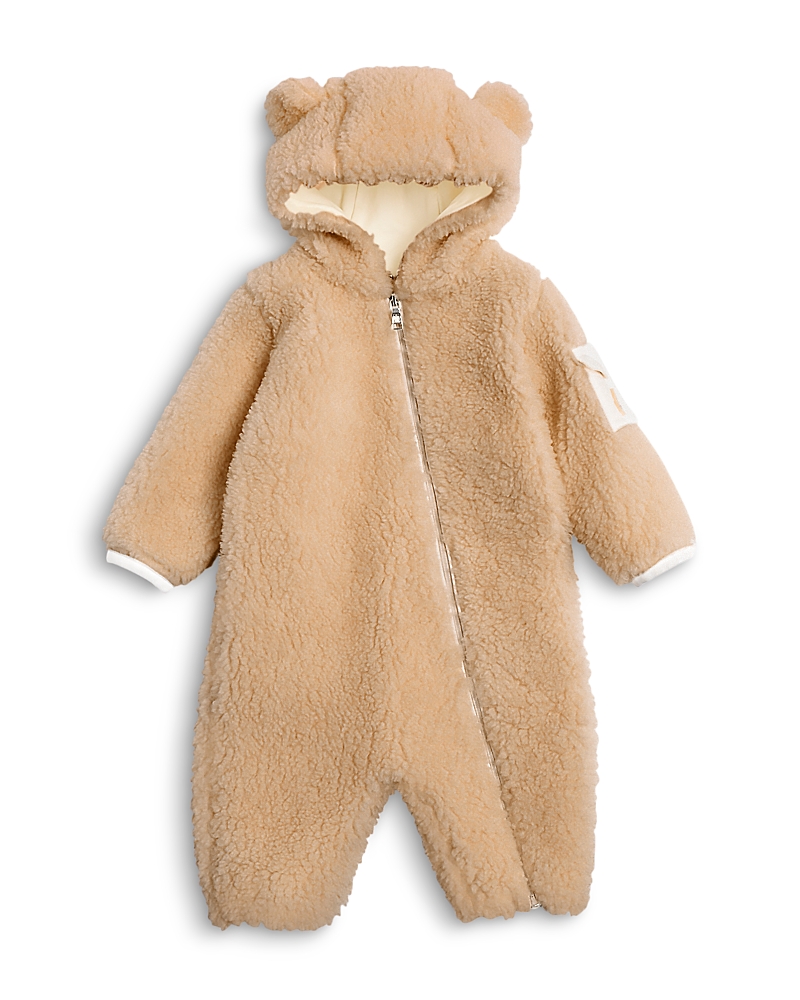 Moncler Unisex Hooded Romper - Baby In Brown