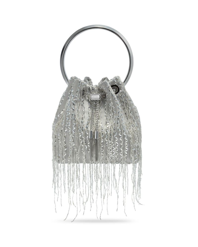 Jimmy Choo Bon Bon Braided Fringe Top Handle Bag