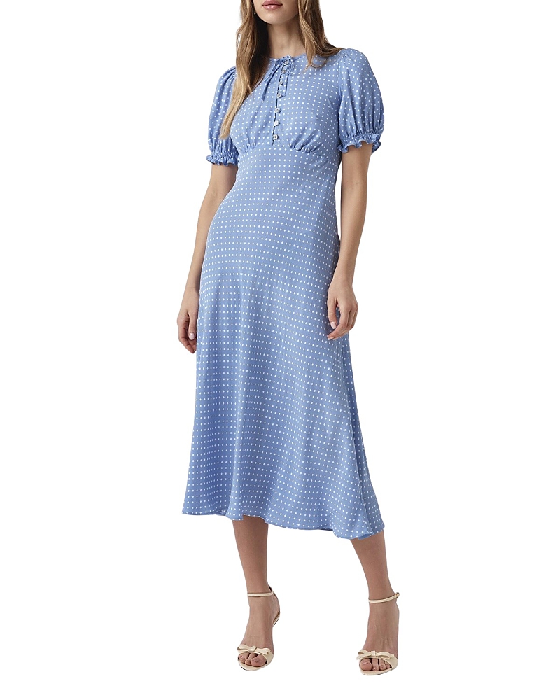 Ghost London Clarissa Tie Front Midi Dress