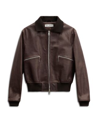 Zip Pocket Leather Jacket