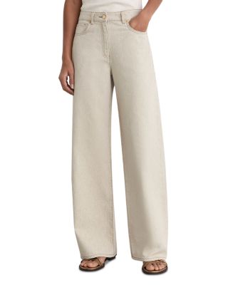 Febe High Rise Wide Jeans in Cream