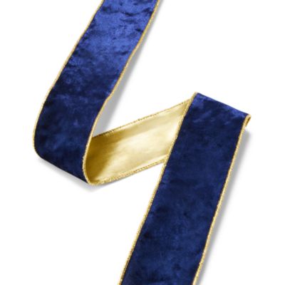 Caviar Kaspia 2.5" Velvet & Gold Ribbon