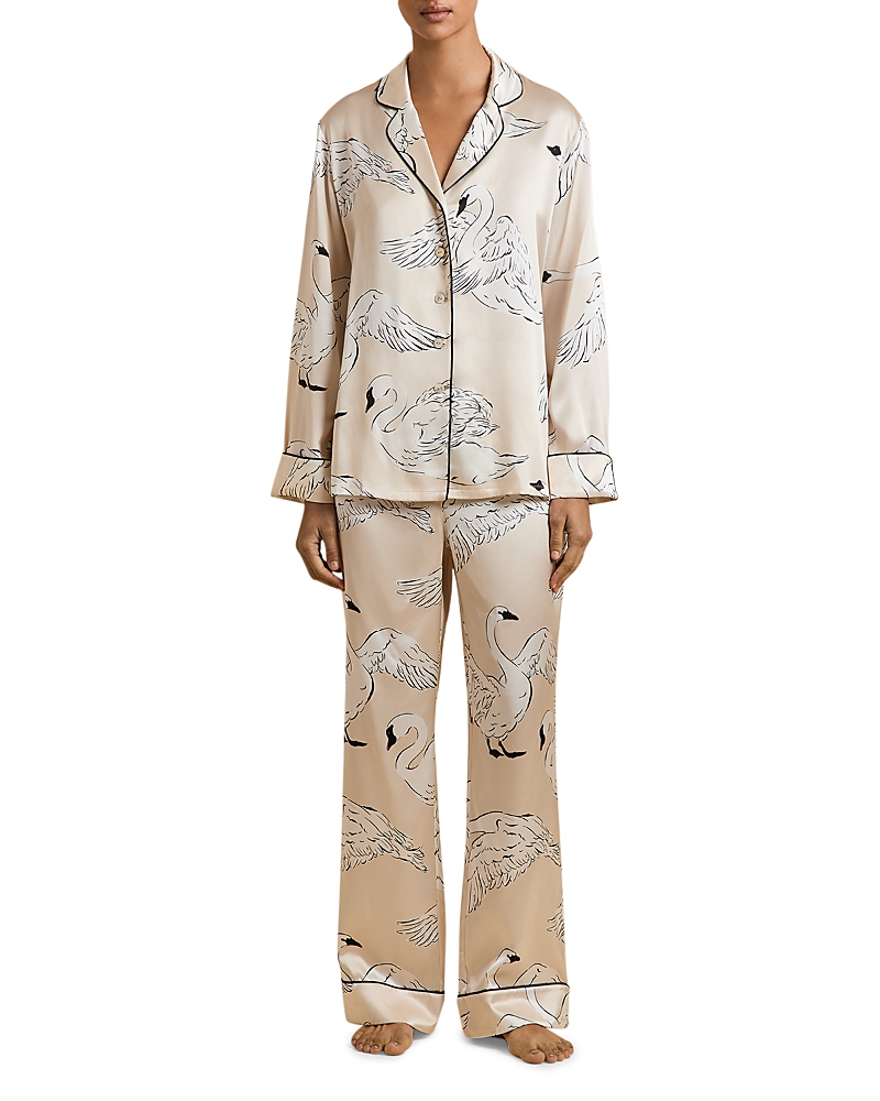 Olivia Von Halle Lila Silk Long Pajama Set
