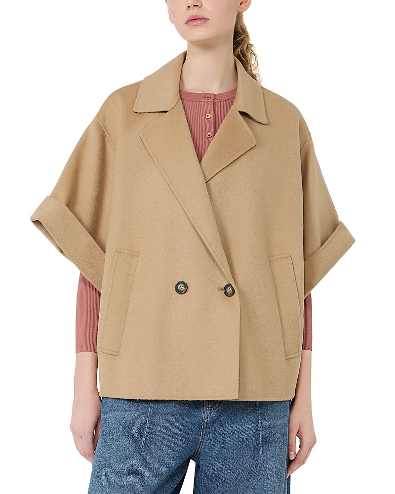 Weekend Max Mara Wkdneo Wool Short Double Breasted Coat