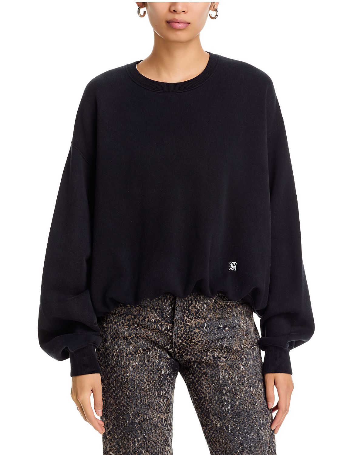 R13 New York 13 Balloon Crewneck Sweatshirt