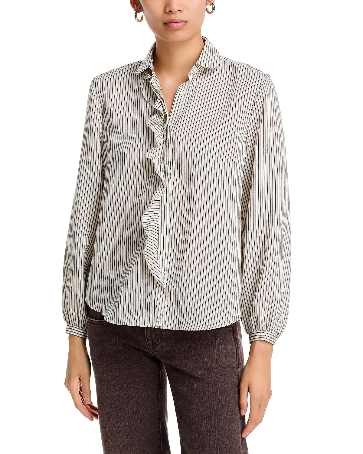 R13 Shrunken Ruffle Shirt