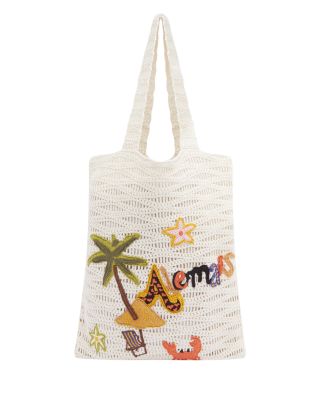 Cove Embroidered Crochet Tote 