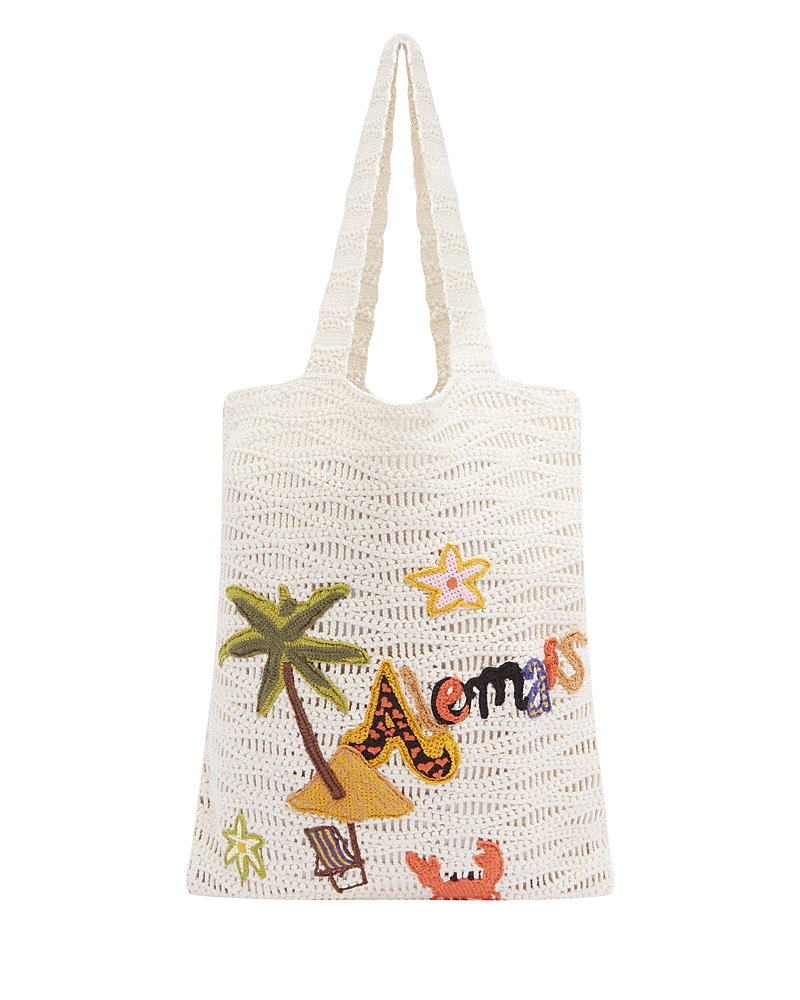 Alemais Cove Embroidered Crochet Tote