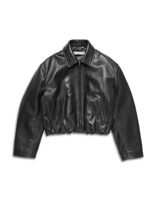 Cropped Leather Jacket