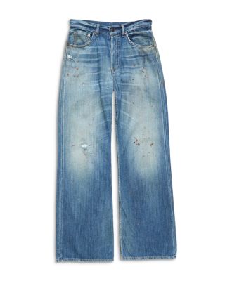 2021F Mid Rise Wide Leg Jeans in Mid Blue