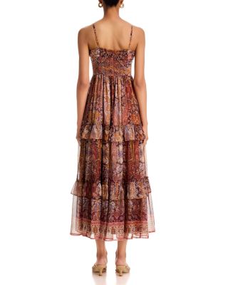 Paisley Border Midi Dress - Exclusive - thumbnail 4