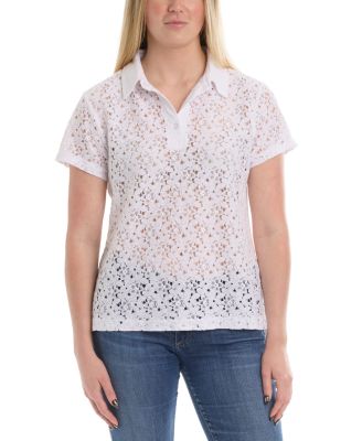 Wilt Clothing Short Sleeve Lace Polo Top