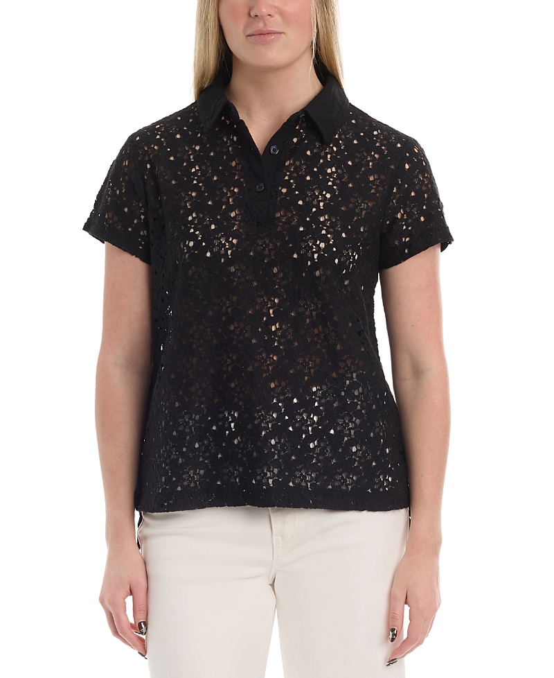 Wilt Clothing Short Sleeve Lace Polo Top