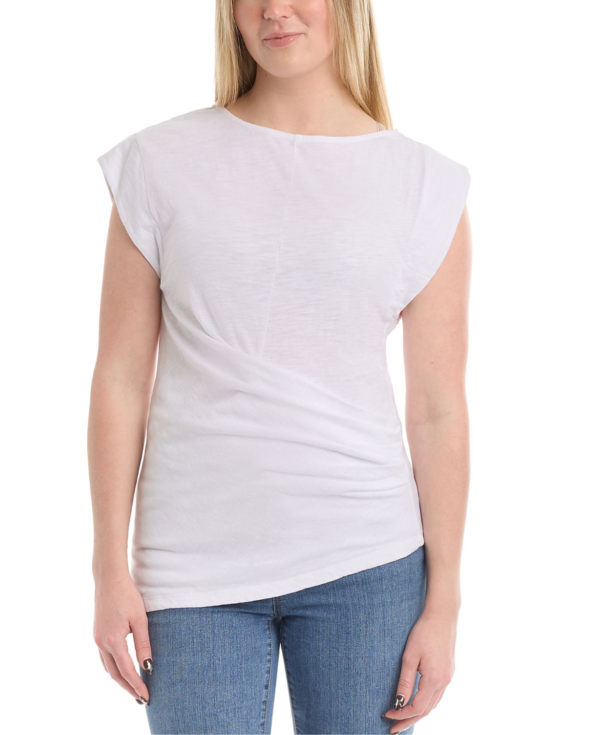 Wilt Clothing Boat Neck Rolled Cuff Tee