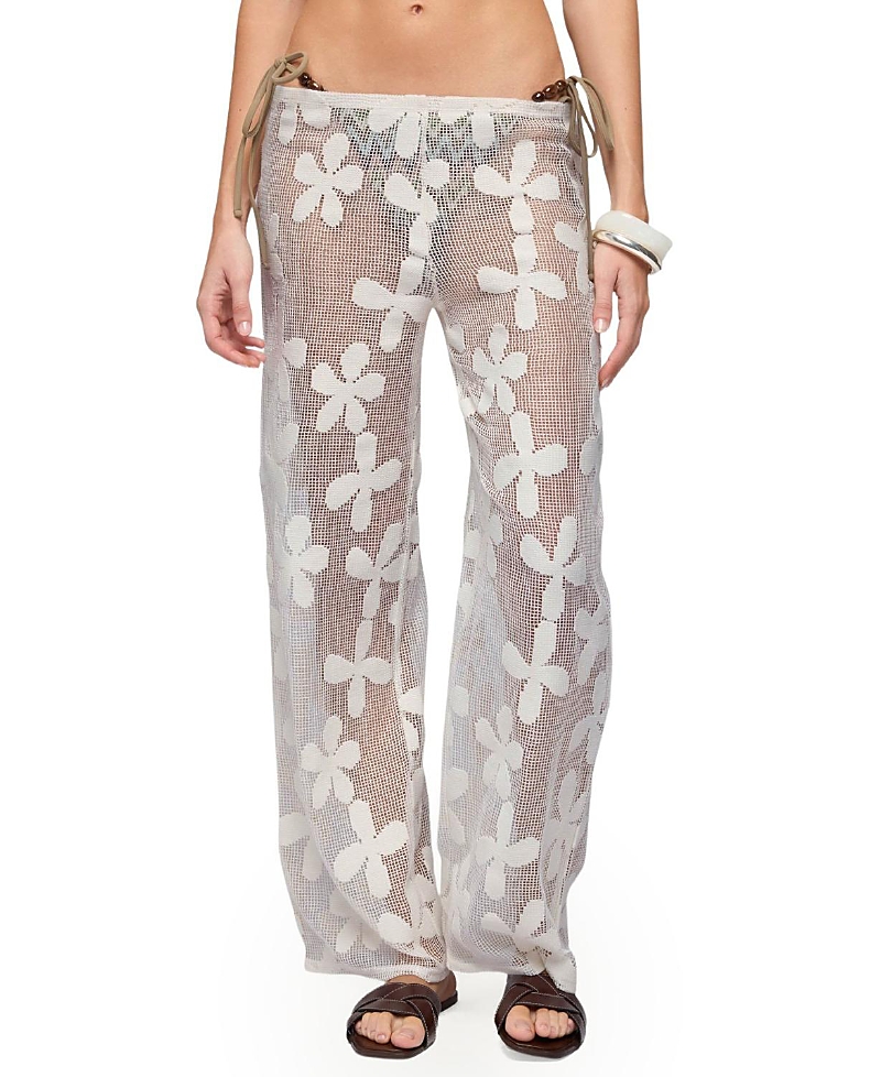 Edikted Candace Floral Texured Sheer Pants