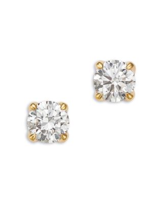 Luxe Collection Certified Lab Grown Diamond Tulip Set Stud Earrings in 18K White Gold, 1.0 tcw