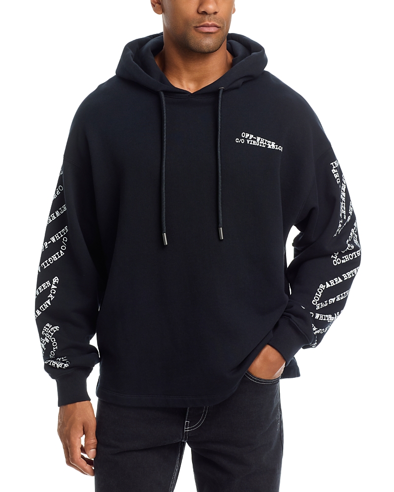 Off-White Type Arrow Diagonal Loose Hoodie