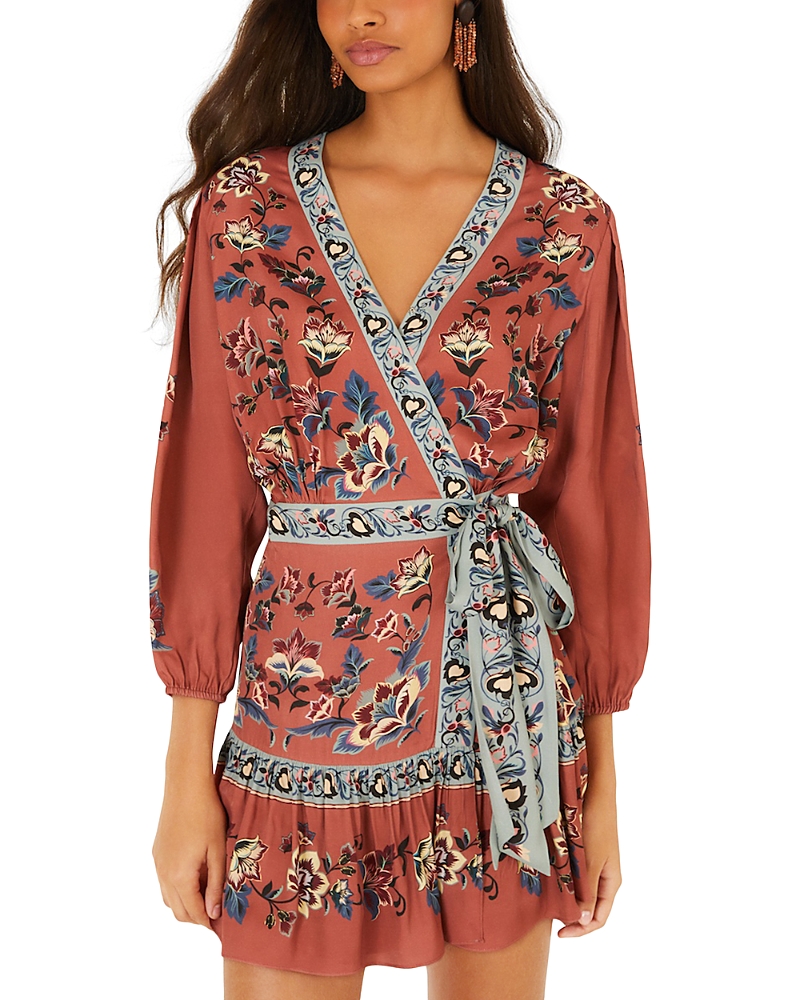 Farm Rio Tapestry Wrap Mini Dress