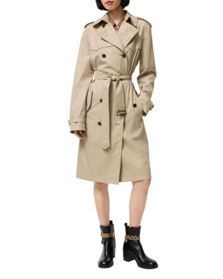 Long Silk Lined Tropical Gabardine Foxfield Trench Coat