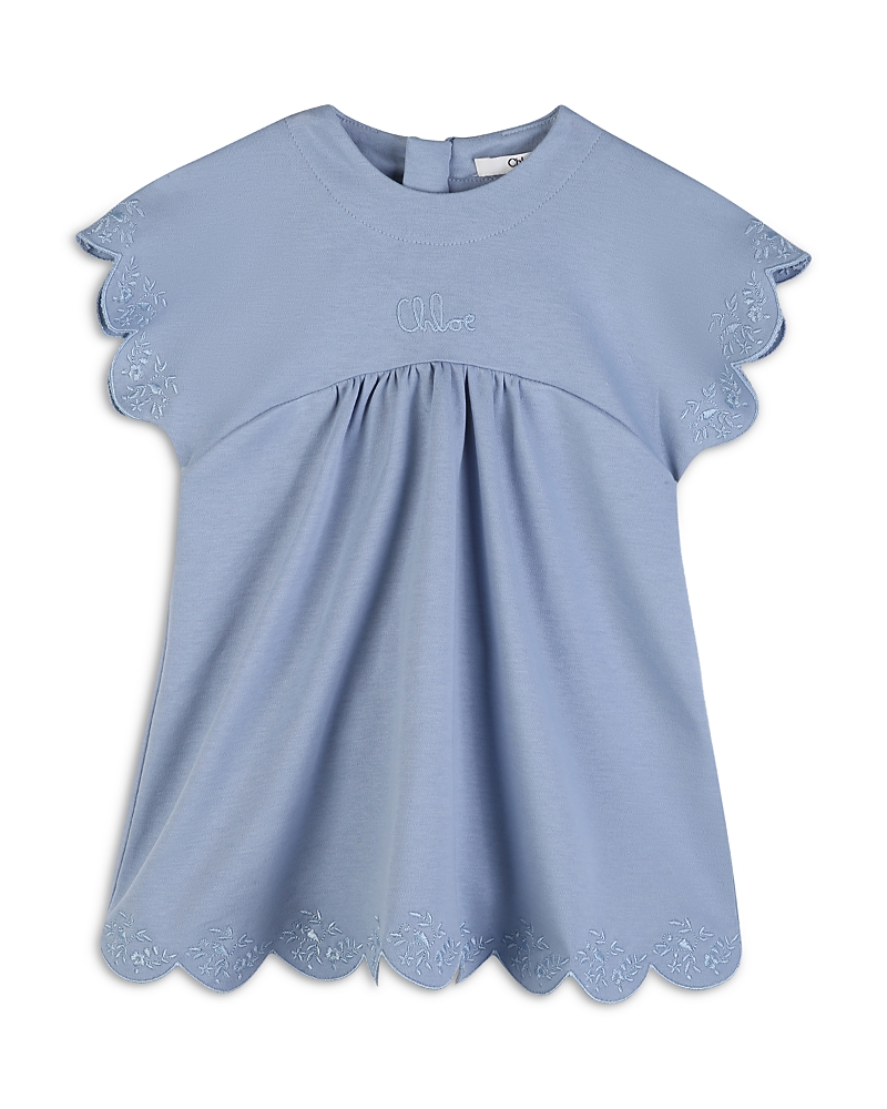 Chloe Girls' Embroidered Scalloped Dress - Baby, Little Kid