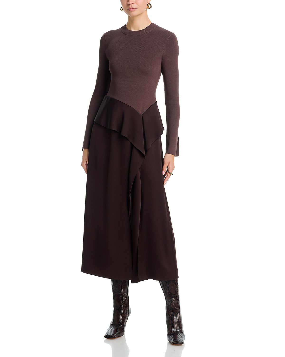 Simkhai Ornella Long Sleeve Midi Dress