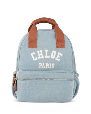 Paris Appliqu&eacute;s Denim Backpack