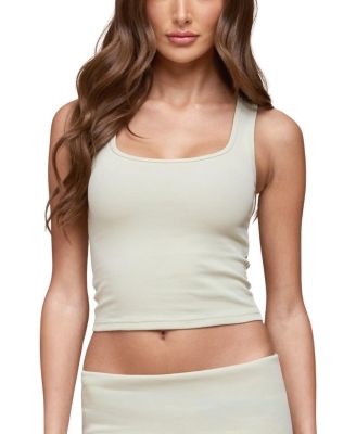 Edikted Linda Ribbed Scoop Neck Tank Top
