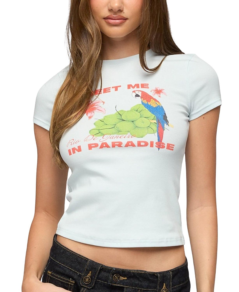 Edikted Meet Me In Paradise T Shirt