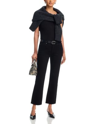 Mara Straight Mid Rise Instasculpt™ Ankle Jeans in Black - thumbnail 2