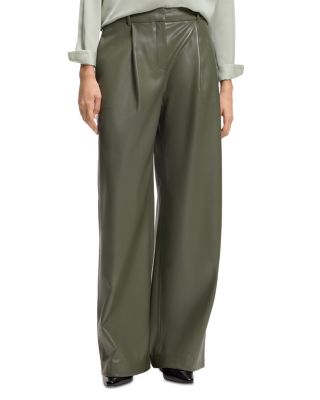 Tiana Faux Leather Wide Leg Pants