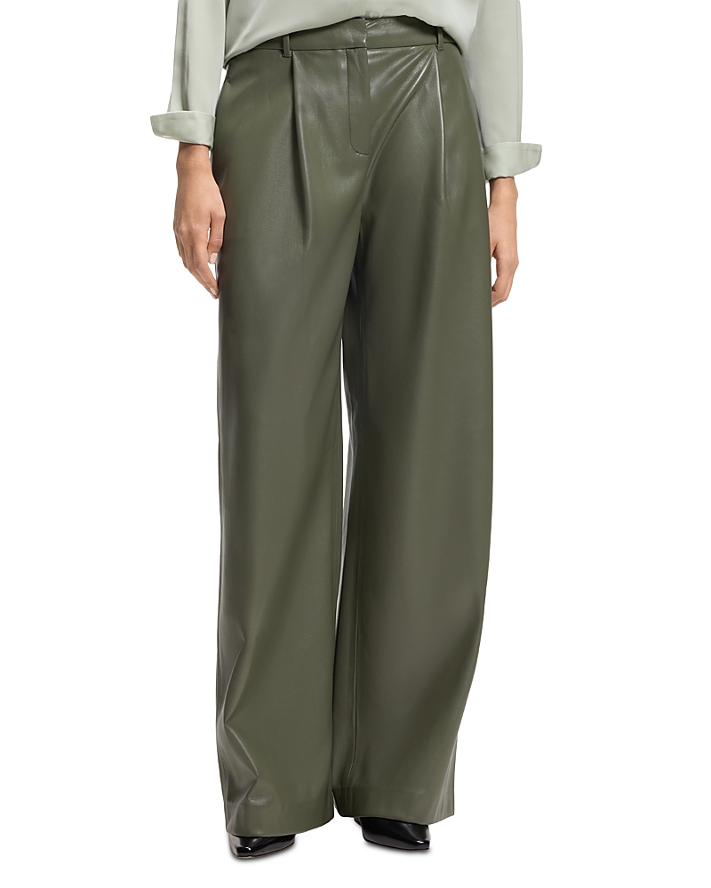 Hugo Boss Tiana Faux Leather Wide Leg Pants