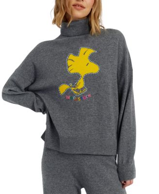  Women's Wool-Cashmere Woodstock Roll Neck Sweater