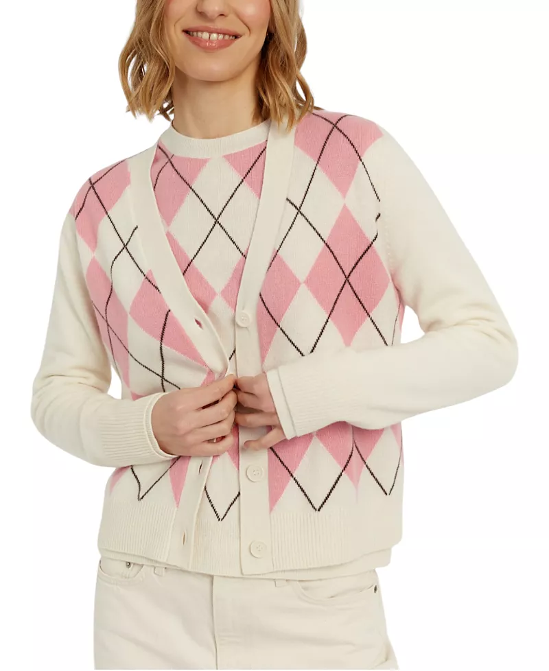 Chinti & Parker Women's Wool-Cashmere Diamond Cardigan